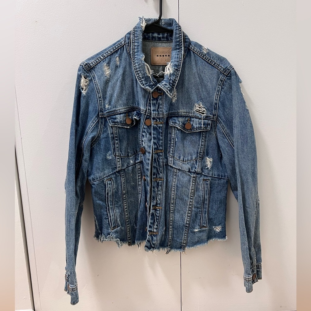 Blank NYC distressed denim jacket